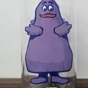 Vintage 1977 McDonald's Collector Series "Grimace" Character Glass Tumbler *ONE*